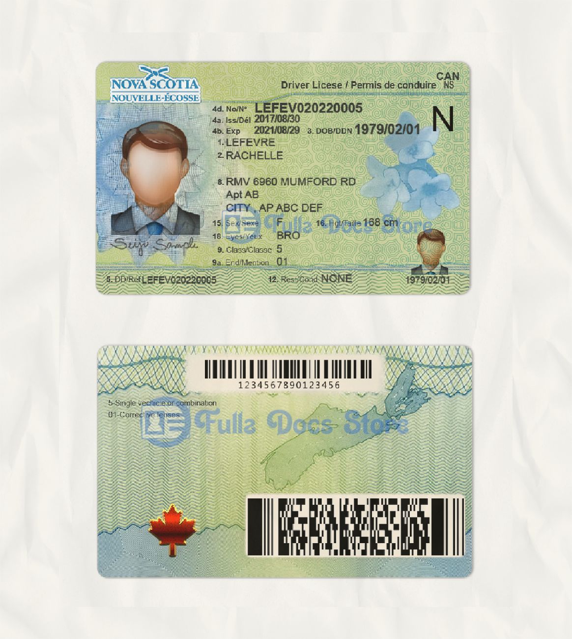 Canada Nova Scotia Driver License Psd Template Fullzdocsstore 